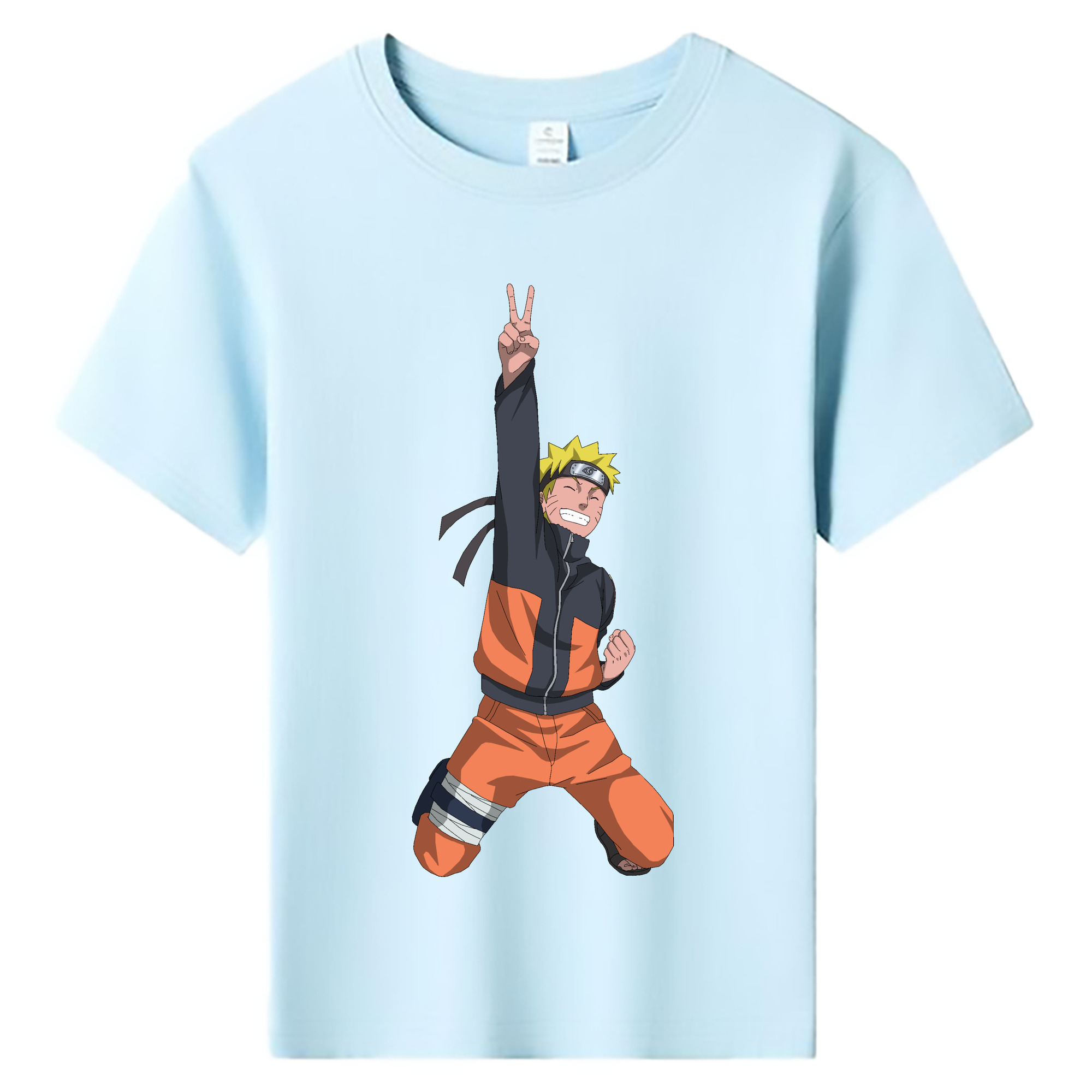 （画像用） NARUTO -ナルト- うずまき ナルト Uzumaki Naruto 綿100％キッズTシャツ（フロントプリント）